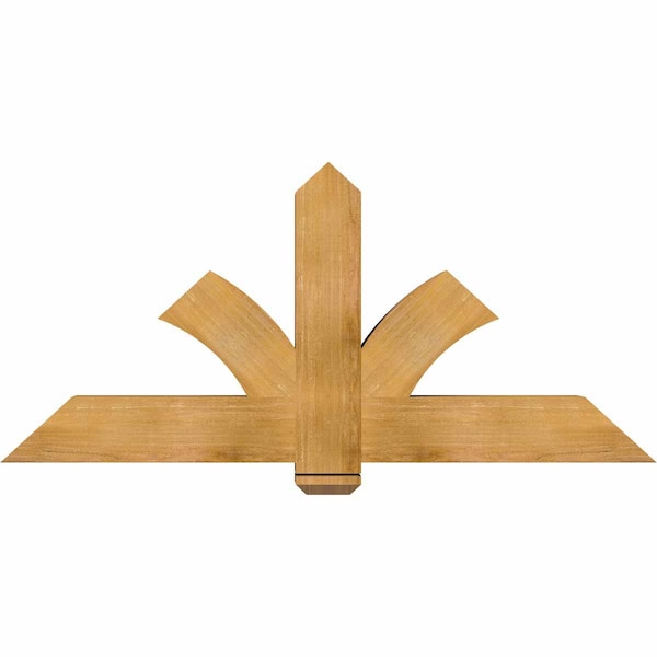 Ekena Millwork Redmond Rough Sawn Timber Gable Bracket, Western Red Cedar, 60"W x 27"H x 6"D x 6"F, 11/12 Pitch GBW060X27X0606RED00RWR - main